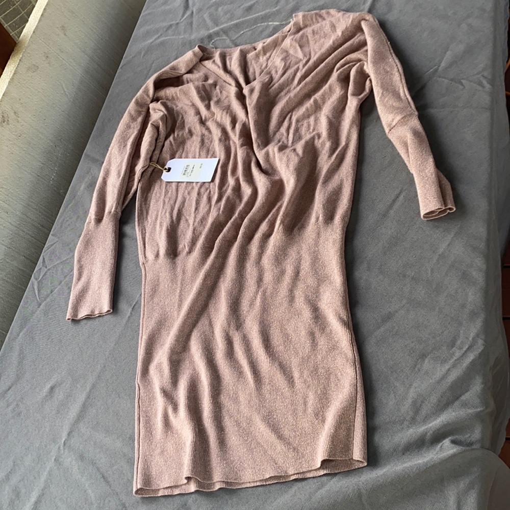 Nordstrom pink and metallic XS dress